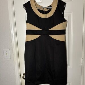 Ronni Nicole Black and Tan Dress